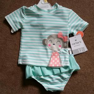 NEW Carter's Two-Piece Swimsuit 12M